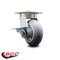 Service Caster 5 Inch Kingpinless Thermoplastic Rubber Wheel Swivel Caster with Brake SCC SCC-KP30S520-TPRRD-SLB - alternate 4
